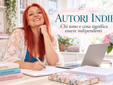Autrice indipendente al lavoro alla scrivania per un articolo dedicato agli autori indie